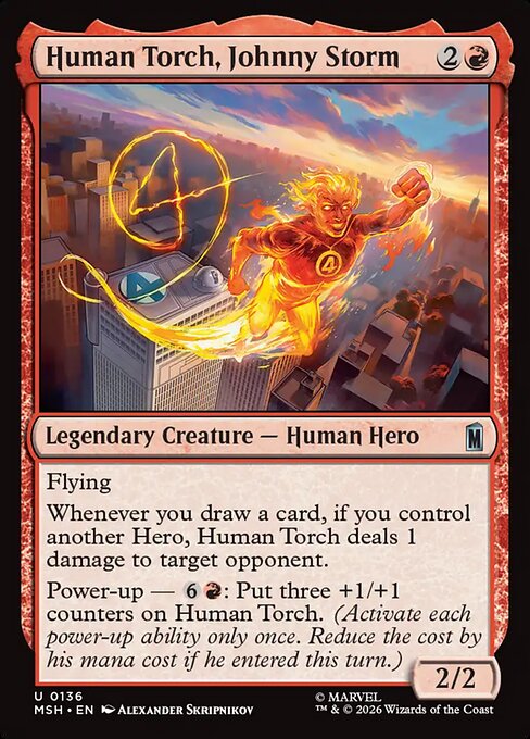 Human Torch, Johnny Storm — NM Foil [Marvel Super Heroes]