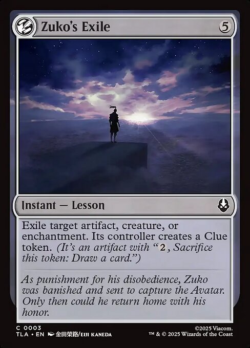 Zuko's Exile — NM Foil [Avatar: The Last Airbender]