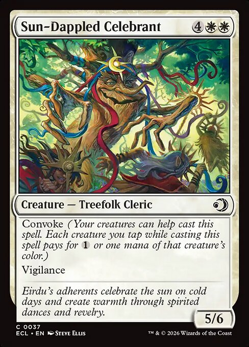 Sun-Dappled Celebrant — NM Foil [Lorwyn Eclipsed #37]