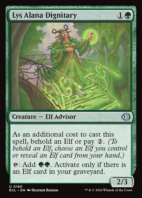 Lys Alana Dignitary — NM Foil [Lorwyn Eclipsed #180]