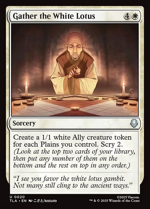 Gather the White Lotus — NM Foil [Avatar: The Last Airbender]