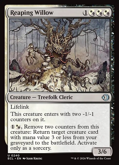 Reaping Willow — NM Foil [Lorwyn Eclipsed #240]