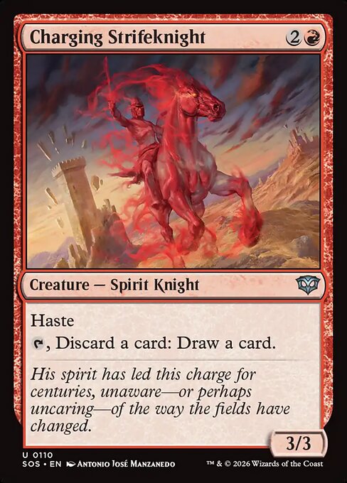 Charging Strifeknight — NM Foil [Secrets of Strixhaven]