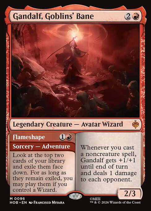 Gandalf, Goblins' Bane // Flameshape — NM Foil [The Hobbit]