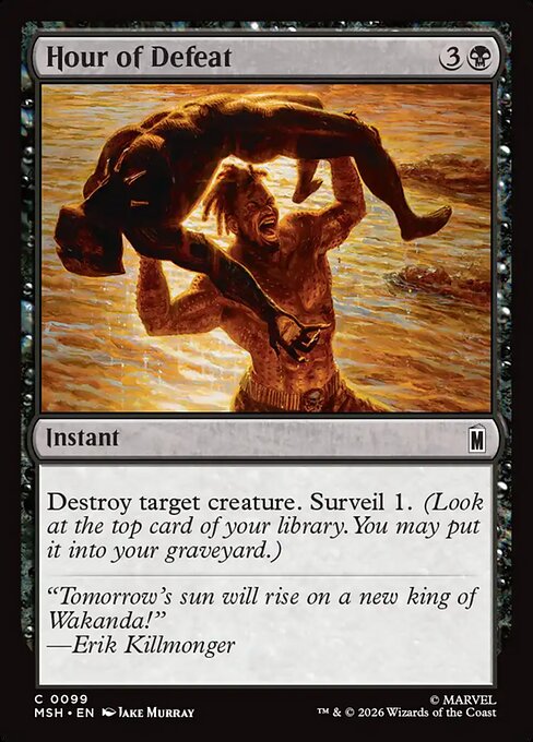 Hour of Defeat — NM Foil [Marvel Super Heroes]