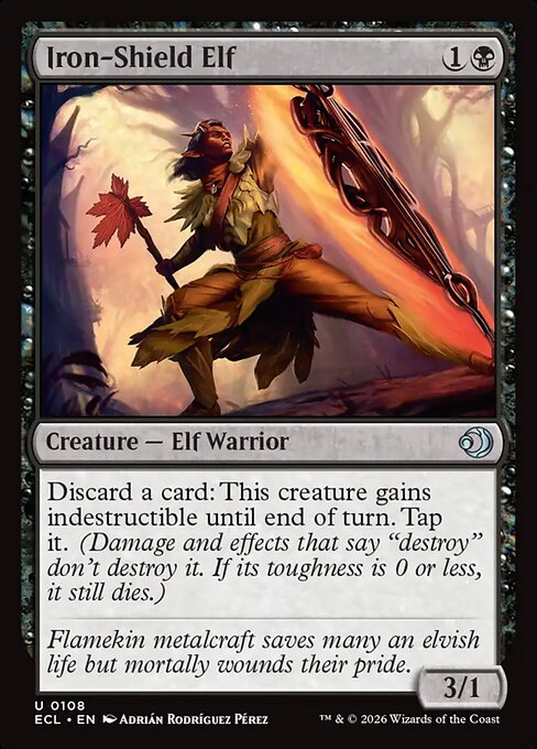 Iron-Shield Elf — NM Foil [Lorwyn Eclipsed #108]