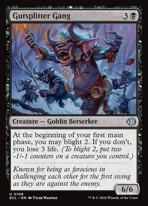 Gutsplitter Gang — NM Foil [Lorwyn Eclipsed #106]