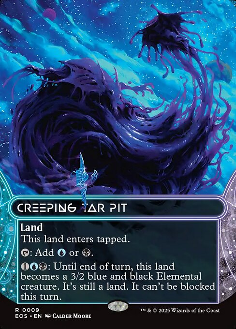 Creeping Tar Pit — NM Foil [Edge of Eternities: Stellar Sights]
