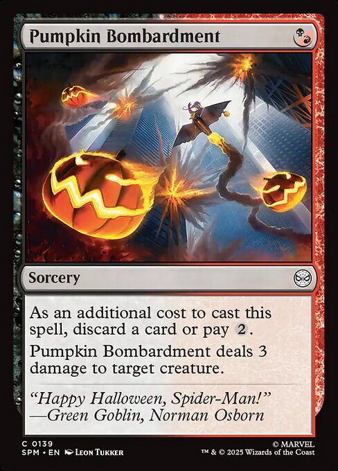 Pumpkin Bombardment — NM Foil [Marvel's Spider-Man]