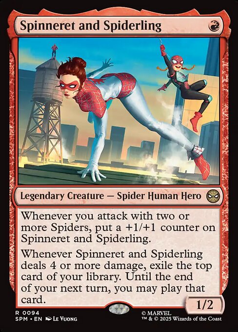 Spinneret and Spiderling — NM Foil [Marvel's Spider-Man]
