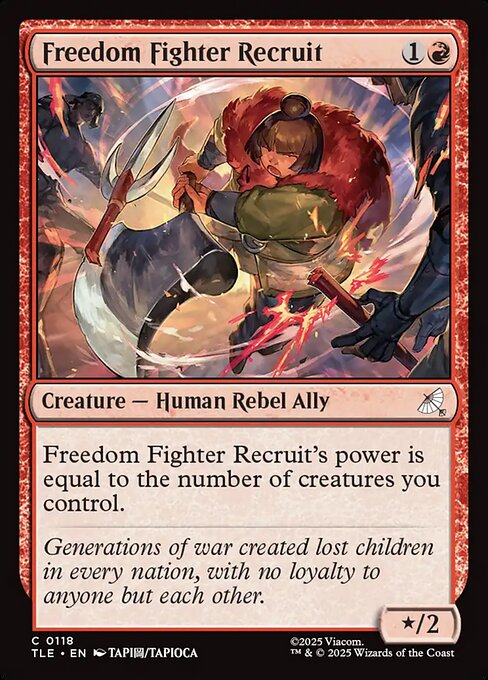 Freedom Fighter Recruit — NM Foil [Avatar: The Last Airbender Eternal]