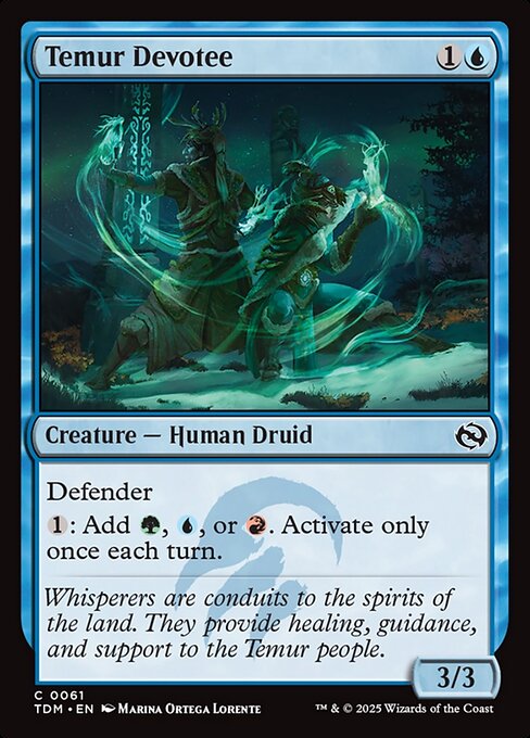 Temur Devotee — NM Foil [Tarkir: Dragonstorm]