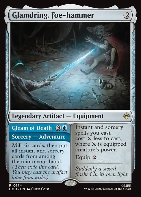 Glamdring, Foe-hammer // Gleam of Death — NM [The Hobbit]