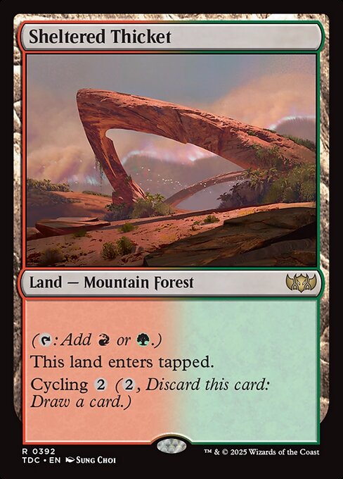 Sheltered Thicket — NM [Tarkir: Dragonstorm Commander]