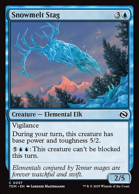 Snowmelt Stag — NM Foil [Tarkir: Dragonstorm]