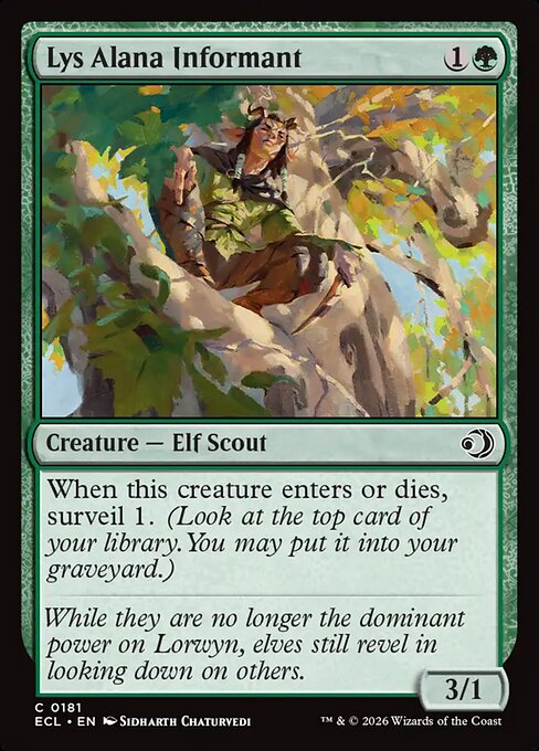 Lys Alana Informant — NM Foil [Lorwyn Eclipsed #181]