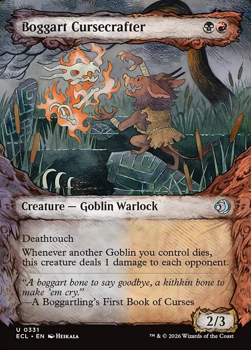 Boggart Cursecrafter — NM Foil [Lorwyn Eclipsed #331 · Borderless · Showcase]