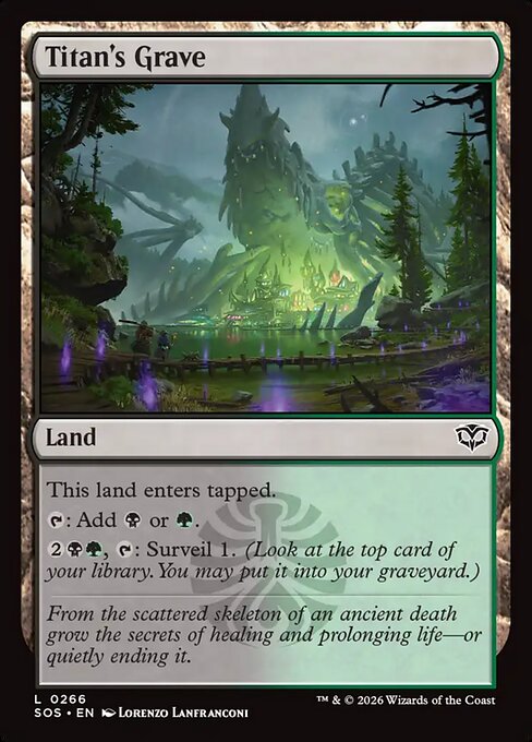 Titan's Grave — NM Foil [Secrets of Strixhaven]