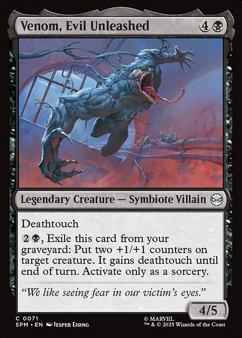 Venom, Evil Unleashed — NM Foil [Marvel's Spider-Man]