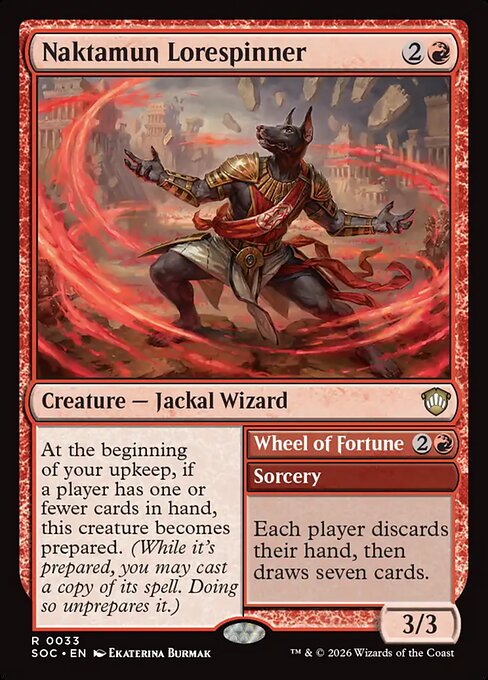 Naktamun Lorespinner // Wheel of Fortune — NM [Secrets of Strixhaven Commander]