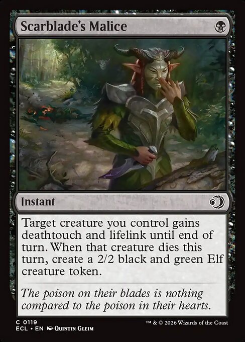 Scarblade's Malice — NM Foil [Lorwyn Eclipsed #119]