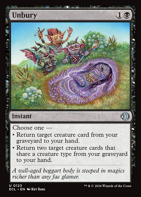 Unbury — NM Foil [Lorwyn Eclipsed #123]