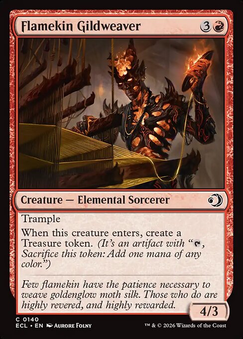 Flamekin Gildweaver — NM Foil [Lorwyn Eclipsed #140]