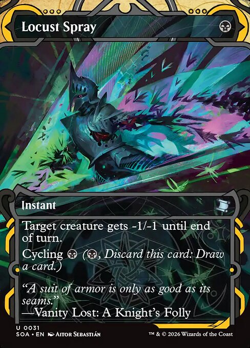 Locust Spray — NM Foil [Secrets of Strixhaven Mystical Archive]