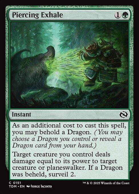 Piercing Exhale — NM Foil [Tarkir: Dragonstorm]
