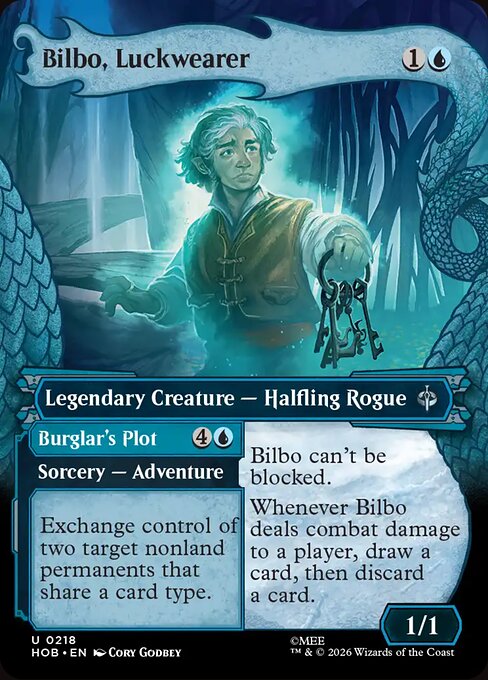 Bilbo, Luckwearer // Burglar's Plot — NM Foil [The Hobbit]