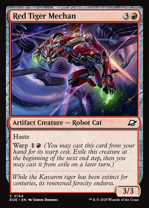 Red Tiger Mechan — NM Foil [Edge of Eternities]