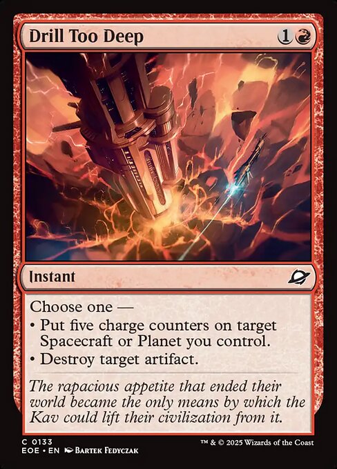 Drill Too Deep — NM Foil [Edge of Eternities]