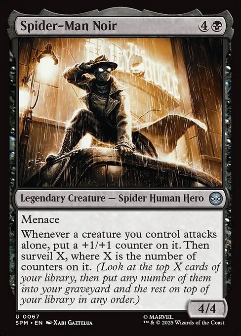 Spider-Man Noir — NM Foil [Marvel's Spider-Man]