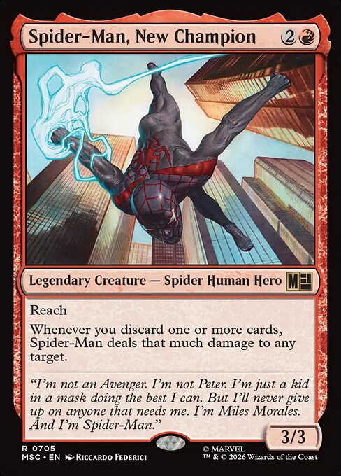 Spider-Man, New Champion — NM Foil [Marvel Super Heroes Commander]