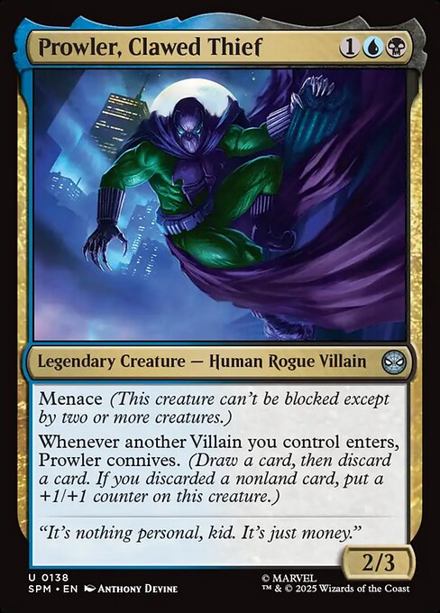 Prowler, Clawed Thief — NM Foil [Marvel's Spider-Man]