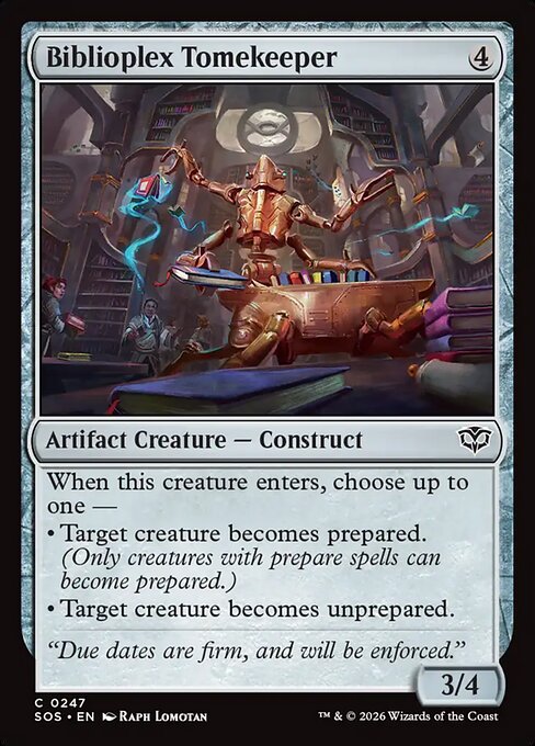 Biblioplex Tomekeeper — NM Foil [Secrets of Strixhaven]