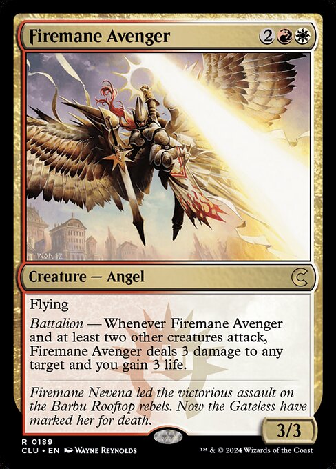 Firemane Avenger — NM [Ravnica: Clue Edition]