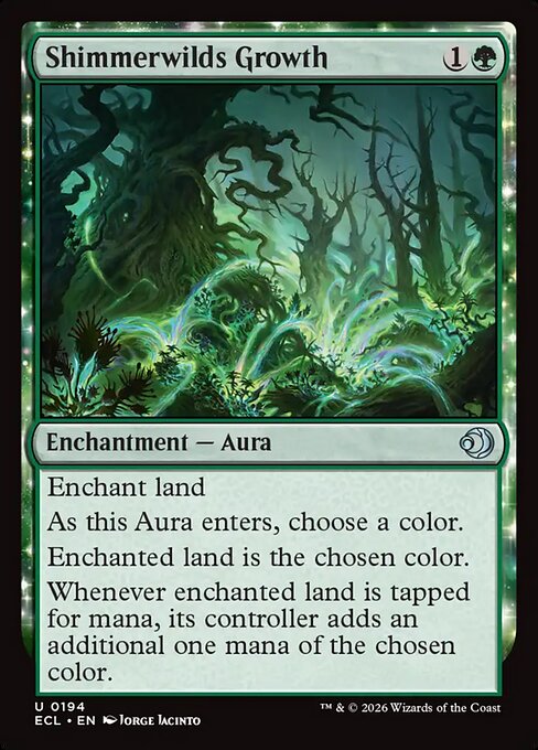 Shimmerwilds Growth — NM Foil [Lorwyn Eclipsed #194]