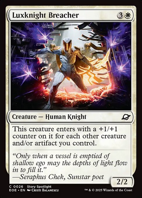 Luxknight Breacher — NM Foil [Edge of Eternities]
