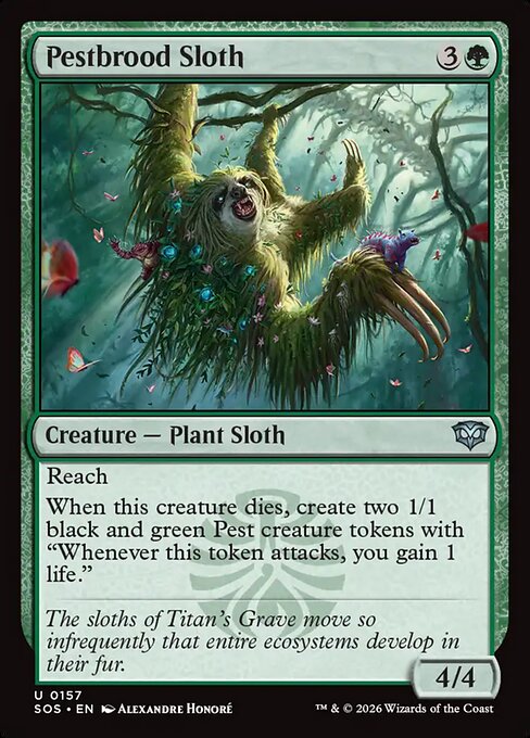 Pestbrood Sloth — NM Foil [Secrets of Strixhaven]
