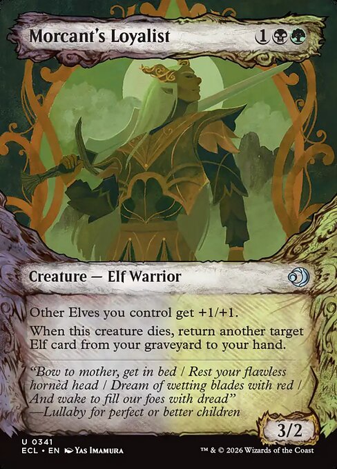 Morcant's Loyalist — NM Foil [Lorwyn Eclipsed #341 · Borderless · Showcase]
