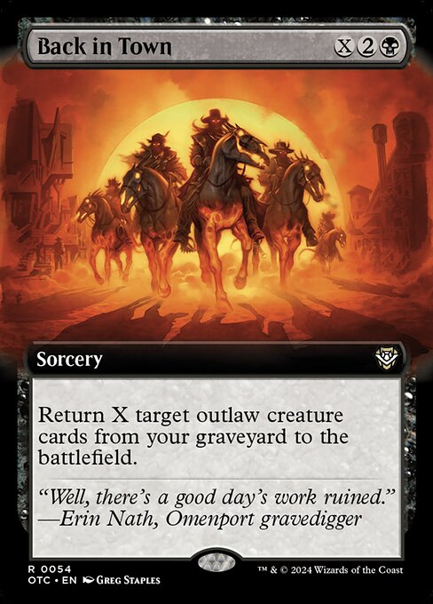 Back in Town — NM [Outlaws of Thunder Junction Commander]