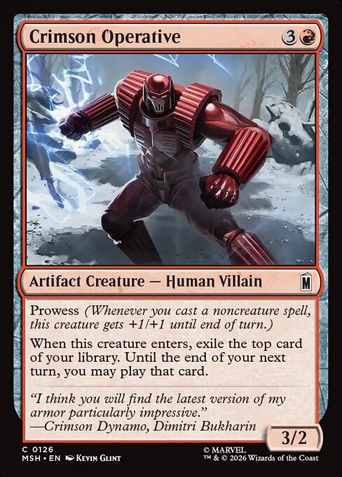 Crimson Operative — NM Foil [Marvel Super Heroes]