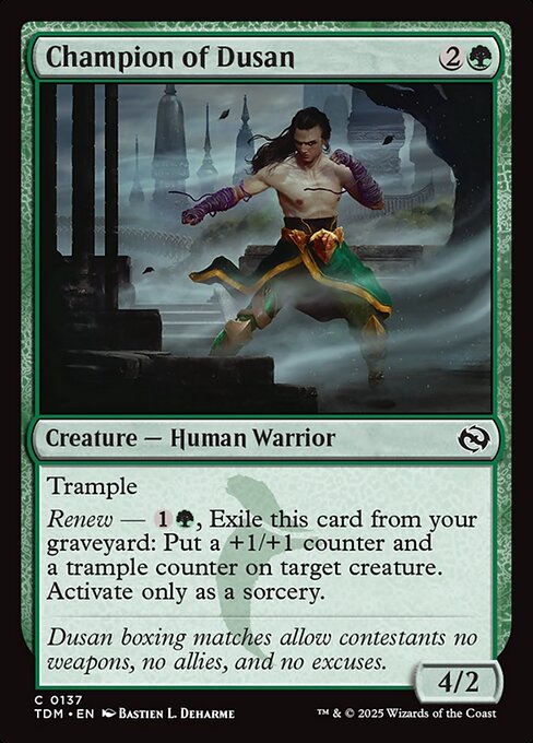 Champion of Dusan — NM Foil [Tarkir: Dragonstorm]