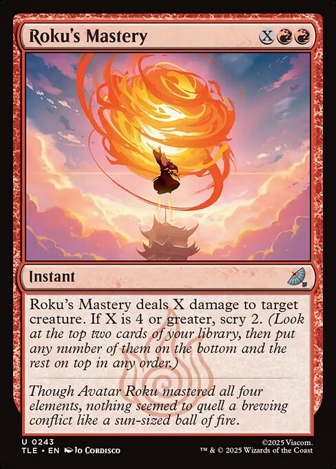 Roku's Mastery — NM Foil [Avatar: The Last Airbender Eternal]