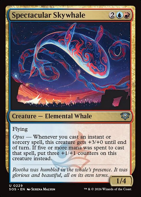 Spectacular Skywhale — NM Foil [Secrets of Strixhaven]