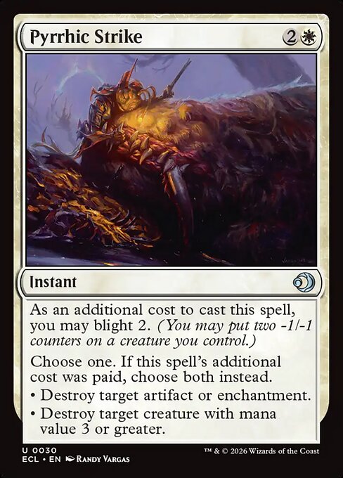 Pyrrhic Strike — NM Foil [Lorwyn Eclipsed #30]