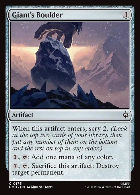 Giant's Boulder — NM Foil [The Hobbit]