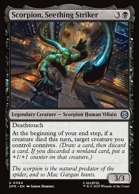 Scorpion, Seething Striker — NM Foil [Marvel's Spider-Man]