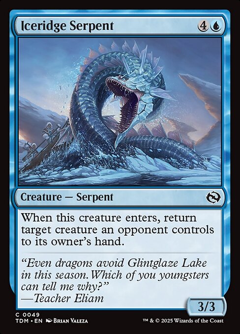 Iceridge Serpent — NM Foil [Tarkir: Dragonstorm]
